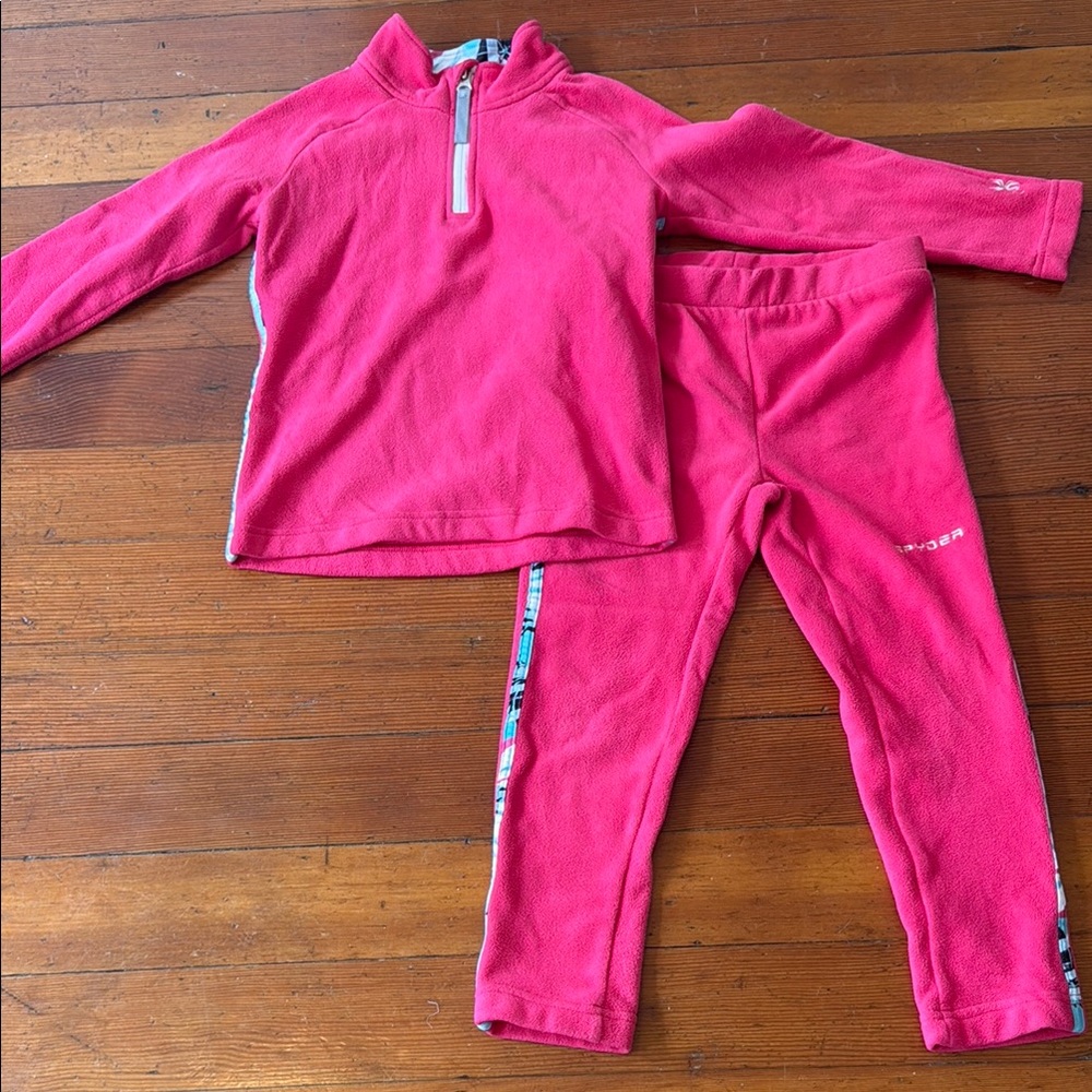 Spyder Pink Fleece with Patterned Collar
